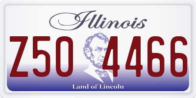 IL license plate Z504466
