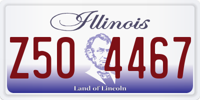 IL license plate Z504467