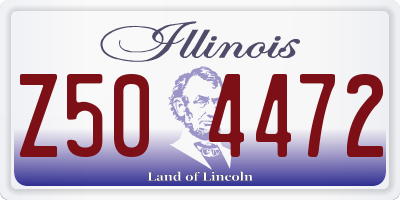 IL license plate Z504472