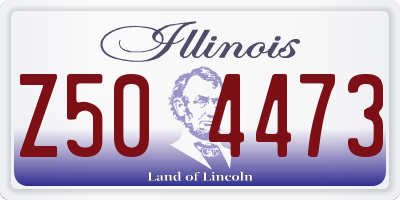 IL license plate Z504473
