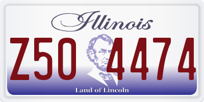 IL license plate Z504474