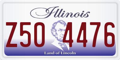 IL license plate Z504476
