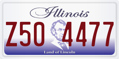 IL license plate Z504477