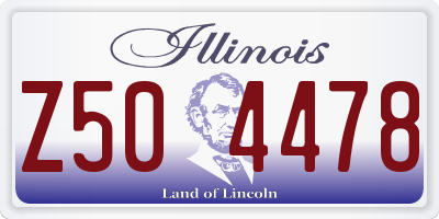 IL license plate Z504478
