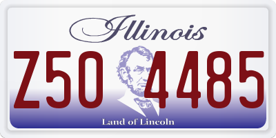 IL license plate Z504485