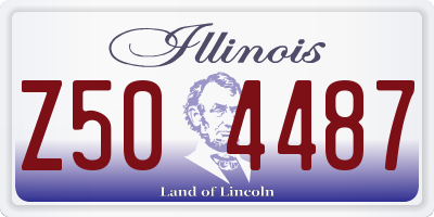 IL license plate Z504487