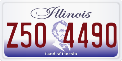 IL license plate Z504490