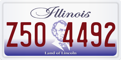 IL license plate Z504492