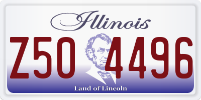 IL license plate Z504496