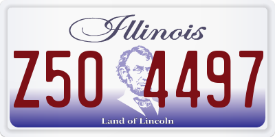 IL license plate Z504497