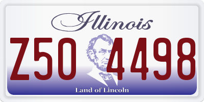 IL license plate Z504498