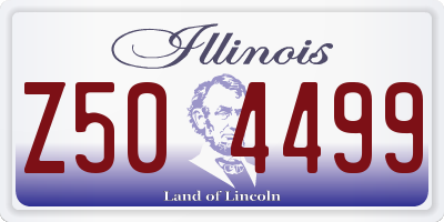 IL license plate Z504499