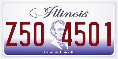 IL license plate Z504501