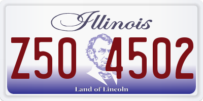 IL license plate Z504502