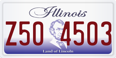IL license plate Z504503