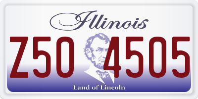 IL license plate Z504505