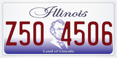IL license plate Z504506