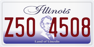 IL license plate Z504508