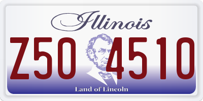 IL license plate Z504510