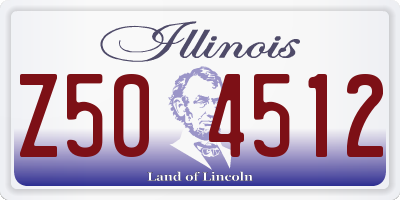 IL license plate Z504512