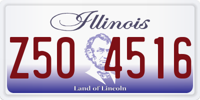 IL license plate Z504516