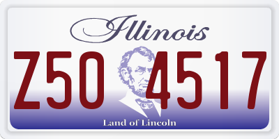 IL license plate Z504517