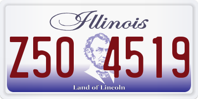 IL license plate Z504519
