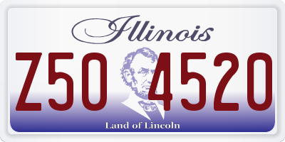 IL license plate Z504520