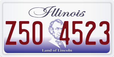 IL license plate Z504523