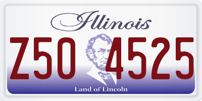IL license plate Z504525