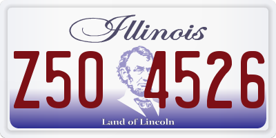 IL license plate Z504526