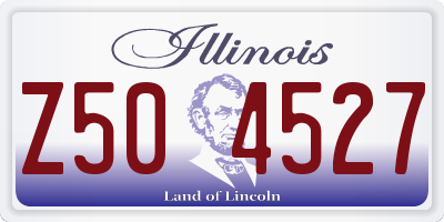 IL license plate Z504527