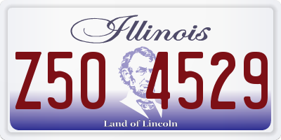 IL license plate Z504529