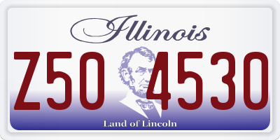 IL license plate Z504530