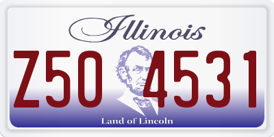 IL license plate Z504531