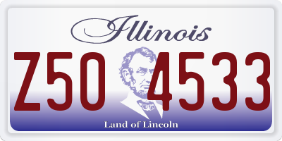 IL license plate Z504533
