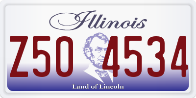 IL license plate Z504534