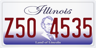 IL license plate Z504535