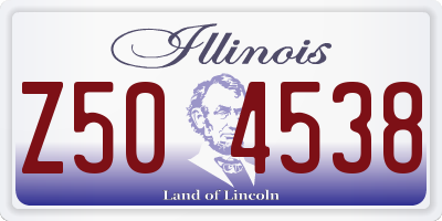 IL license plate Z504538