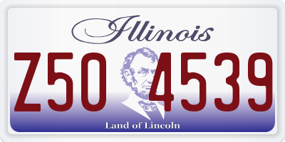 IL license plate Z504539