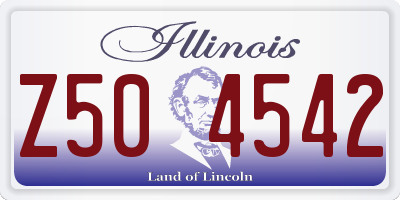IL license plate Z504542