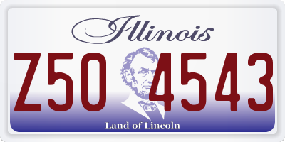 IL license plate Z504543