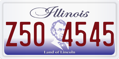 IL license plate Z504545