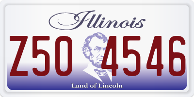 IL license plate Z504546