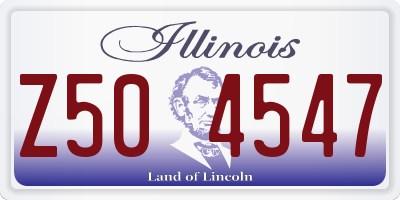 IL license plate Z504547