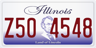 IL license plate Z504548