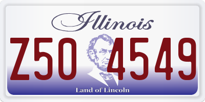 IL license plate Z504549