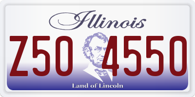 IL license plate Z504550