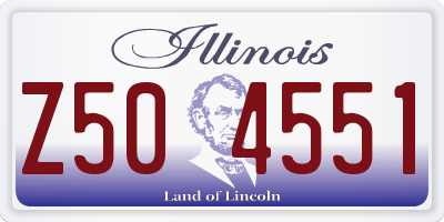 IL license plate Z504551