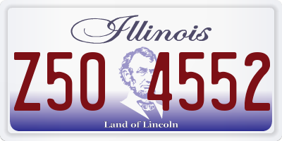 IL license plate Z504552